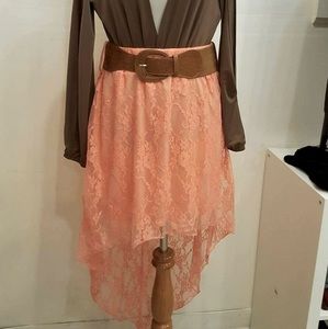 Rue21 Belted Hi Lo Skirt